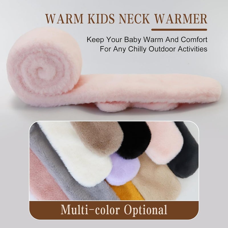 YATANAM Girls Scarf Fuzzy Fleece Kids Scarves Winter Warm Scarf Toddler Adjustable Soft Neck Warmer - Image 5